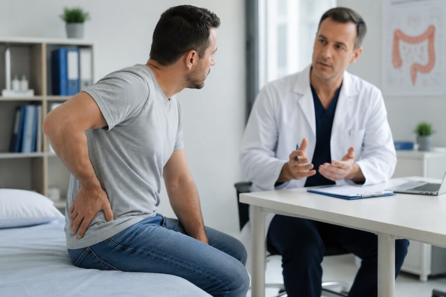 doctor explaining patient how to heal an anal fissure fast